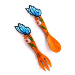 Cuchara y tenedor calado